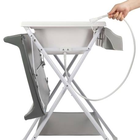 BEBECONFORT Baltic Table à langer et baignoire 2en 1, Pliable, De la naissance à 12 mois (11kg), Gray Mist GRIS 4 - vertbaudet enfant 