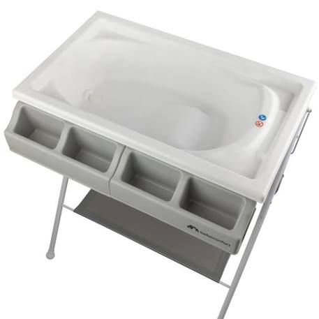 BEBECONFORT Baltic Table à langer et baignoire 2en 1, Pliable, De la naissance à 12 mois (11kg), Gray Mist GRIS 2 - vertbaudet enfant 