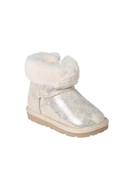 Boots déperlantes zippées fourrées bébé beige doré 1 - vertbaudet enfant 