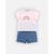 Set t-shirt imprimé arc en ciel + short denim ROSE 4 - vertbaudet enfant 