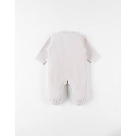 Pyjama 1 pièce broderie raton laveur en velours BEIGE 2 - vertbaudet enfant 