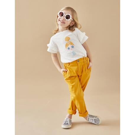 Pantalon en twill JAUNE 1 - vertbaudet enfant 