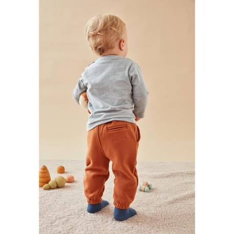 Pantalon jogging en Pulloloudoux® MARRON 2 - vertbaudet enfant 