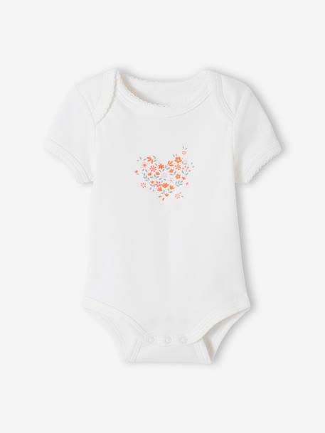 Lot de 3 bodies évolutifs bébé en coton biologique abricot poudré 2 - vertbaudet enfant 