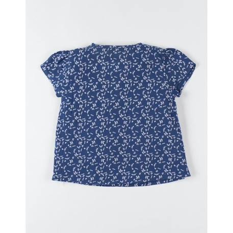 Blouse à manches courtes à imprimé végétal BLEU 3 - vertbaudet enfant 