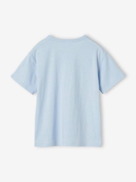 T-shirt motifs graphiques garçon manches courtes bleu ciel+bleu nuit+bois de rose+ECRU 2 - vertbaudet enfant 