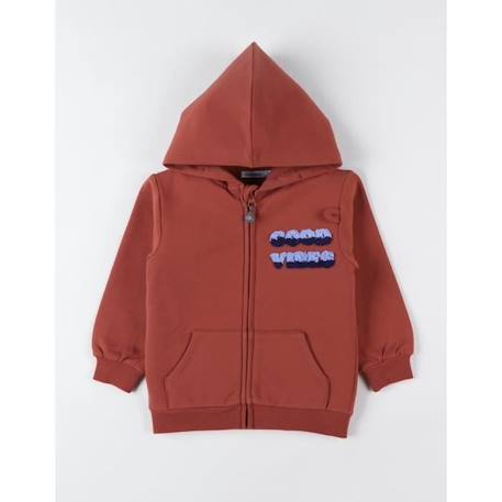 Veste sweat à capuche ROUGE 1 - vertbaudet enfant 