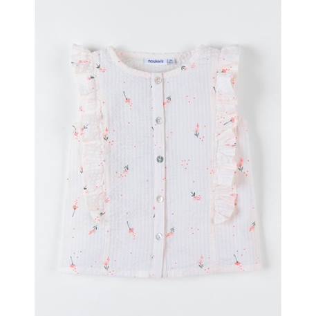 Blouse sans manches à imprimé fleuri ROSE 4 - vertbaudet enfant 