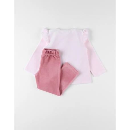 Pyjama 2 pièces en velours ROSE 4 - vertbaudet enfant 