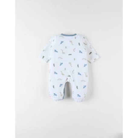 Pyjama 1 pièce imprimé dinosaure en velours BLANC 4 - vertbaudet enfant 