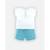 Ensemble short et t-shirt en coton BIO BLANC 3 - vertbaudet enfant 