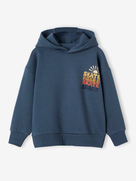 Tous nos sweats-Garçon-Pull, gilet, sweat-Sweat à capuche grand motif au dos garçon