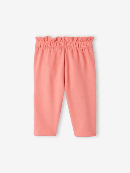 Pantalon en molleton bébé taille élastiquée BASICS corail+encre+vert bouteille 2 - vertbaudet enfant 