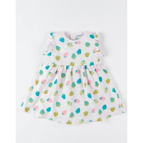 Robe jersey imprimé fraises BLANC 1 - vertbaudet enfant 