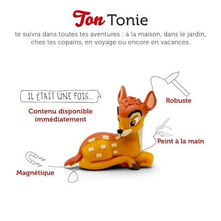 Figurine Tonie Disney Bambi - Audio pour Toniebox BLANC 2 - vertbaudet enfant 