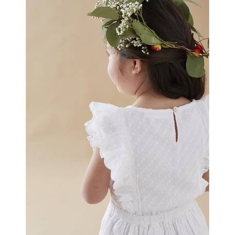 Robe cérémonie à volants BLANC 4 - vertbaudet enfant 