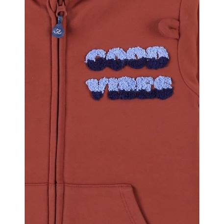 Veste sweat à capuche ROUGE 3 - vertbaudet enfant 