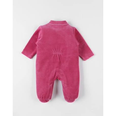 Pyjama 1 pièce en velours broderie hérisson ROSE 3 - vertbaudet enfant 