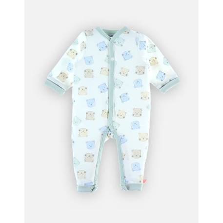 Pyjama combi longue évolutif en coton bio BLEU 3 - vertbaudet enfant 