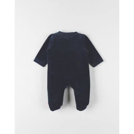 Pyjama 1 pièce imprimé lion en velours BLEU 3 - vertbaudet enfant 