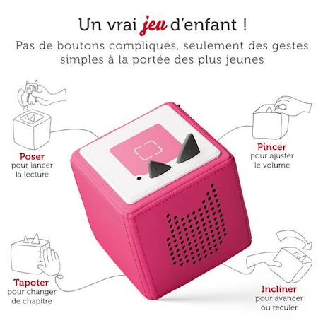 tonies® - Coffret Toniebox Au Royaume des Princesses  - Rose - Conteuse d'histoires ROSE 2 - vertbaudet enfant 