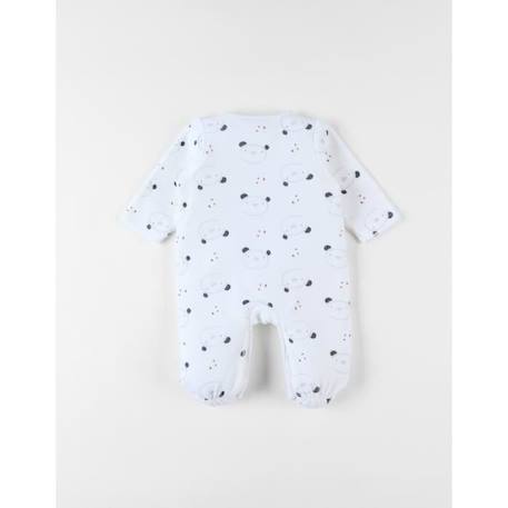 Pyjama 1 pièce imprimé ours en velours BLANC 4 - vertbaudet enfant 