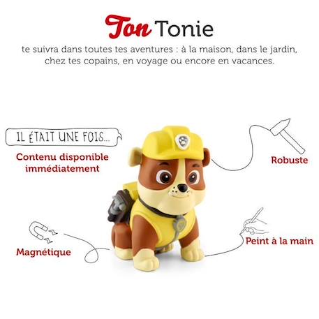 Figurine Tonie Ruben - Pat' Patrouille - TONIES® - Blanc - Audio pour Toniebox BLANC 2 - vertbaudet enfant 