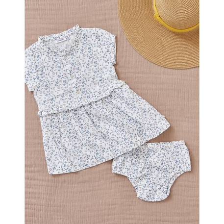 Robe imprimé fleuri BLEU 1 - vertbaudet enfant 