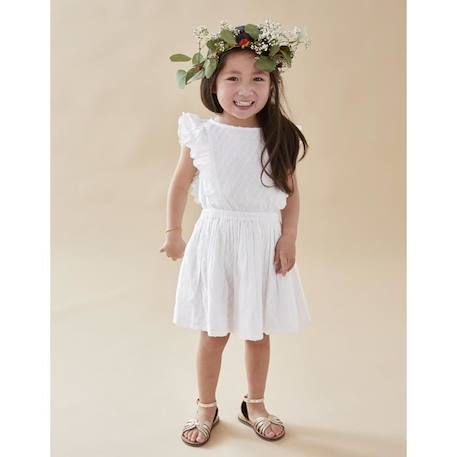 Robe cérémonie à volants BLANC 1 - vertbaudet enfant 