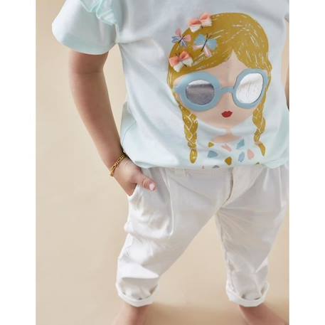 T-shirt imprimé petite fille à manches courtes BLEU 3 - vertbaudet enfant 