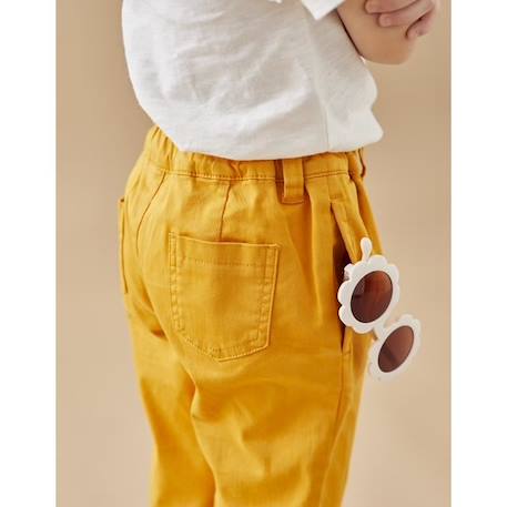 Pantalon en twill JAUNE 2 - vertbaudet enfant 