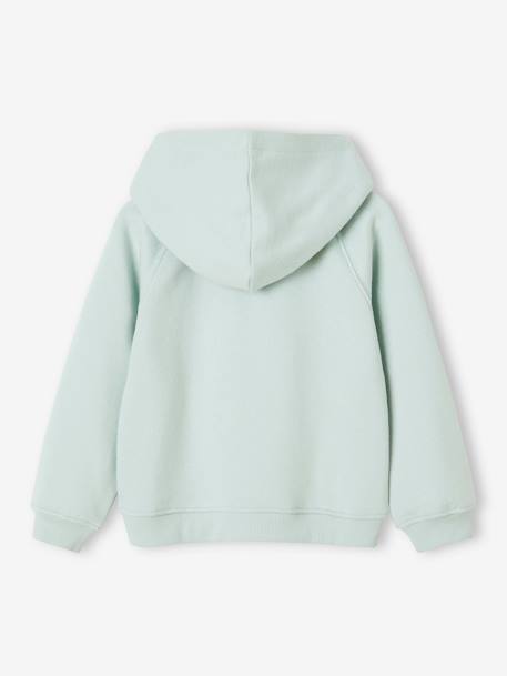 Sweat zippé à capuche motif 'Team' sport fille marine+vert+vert d'eau 9 - vertbaudet enfant 