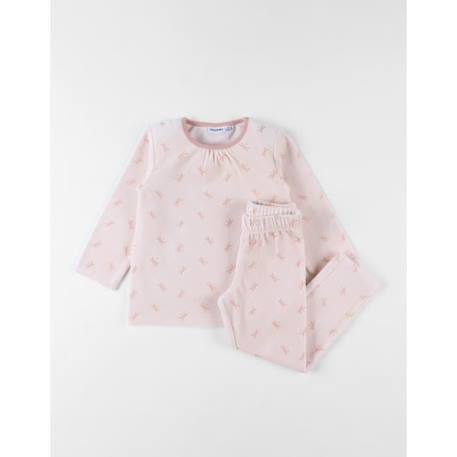 Pyjama 2 pièces en velours imprimés libellules ROSE 1 - vertbaudet enfant 