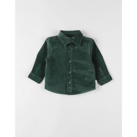 Chemise en velours côtelé VERT 1 - vertbaudet enfant 