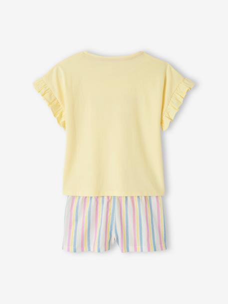 Pyjashort fille 'Meilleure Sister' jaune pastel 5 - vertbaudet enfant 