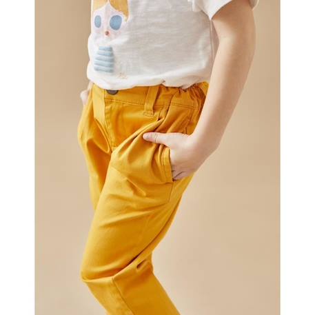 Pantalon en twill JAUNE 3 - vertbaudet enfant 