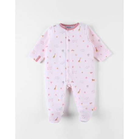 Bébé-Salopette, combinaison-Pyjama 1 pièce en velours  imprimé animalier