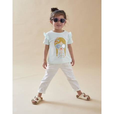 Fille-T-shirt, sous-pull-T-shirt-T-shirt imprimé petite fille à manches courtes