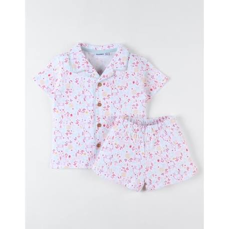 Pyjama 2 pièces imprimé fleuri en jersey BEIGE 3 - vertbaudet enfant 