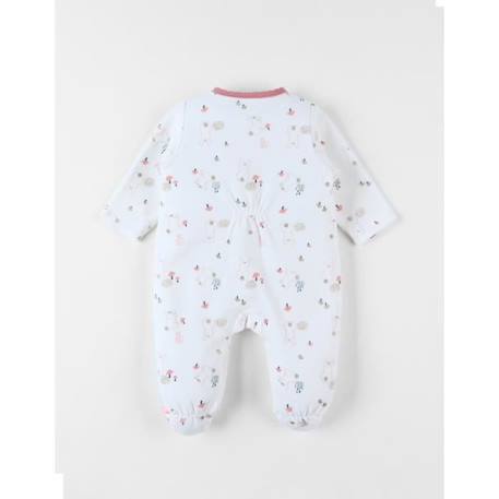 Pyjama 1 pièce en velours imprimé champignons BLANC 2 - vertbaudet enfant 