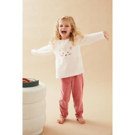 Pyjama 2 pièces en velours ROSE 1 - vertbaudet enfant 