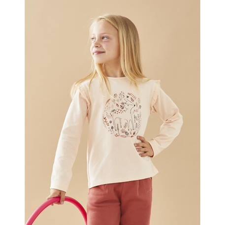 T-shirt longues manches longues imprimé bambi ROSE 1 - vertbaudet enfant 