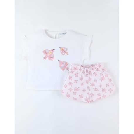 Pyjama 2 pièces imprimé oiseau en jersey BEIGE 4 - vertbaudet enfant 