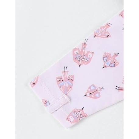 Pyjama 1 pièce imprimé oiseaux en jersey ROSE 4 - vertbaudet enfant 