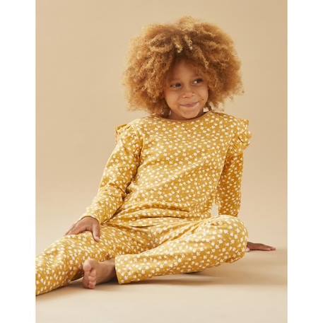 Pyjama 2 pièces imprimé fleuri en jersey JAUNE 3 - vertbaudet enfant 