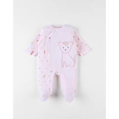 Bébé-Pyjama, surpyjama-Pyjama 1 pièce en velours broderie léoparde