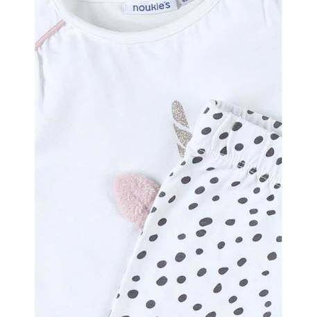 Pyjama 2 pièces imprimé licorne en jersey BLANC 3 - vertbaudet enfant 