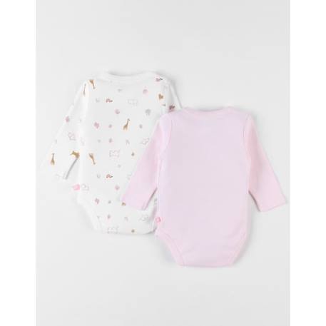 Set de 2 bodies croisés manches longues BLANC 2 - vertbaudet enfant 