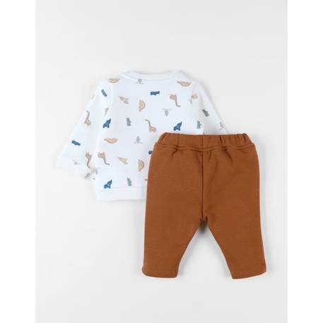 Set sweat + jogging imprimé dinosaures BLANC 4 - vertbaudet enfant 