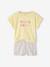 Pyjashort fille 'Meilleure Sister' jaune pastel 2 - vertbaudet enfant 